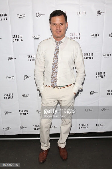 Designer Sergio Davila attends his show during New York Fashion Week: Men's S/S 2016 at PHD at the Dream Downtown on July 16, 2015 in New York City.