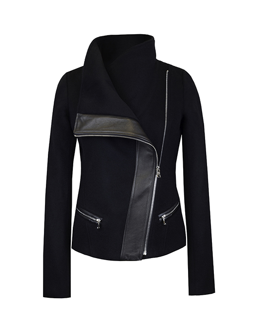 FUNNEL NECK - Black