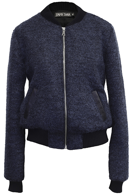 MOHAIR BOMBER - Blue