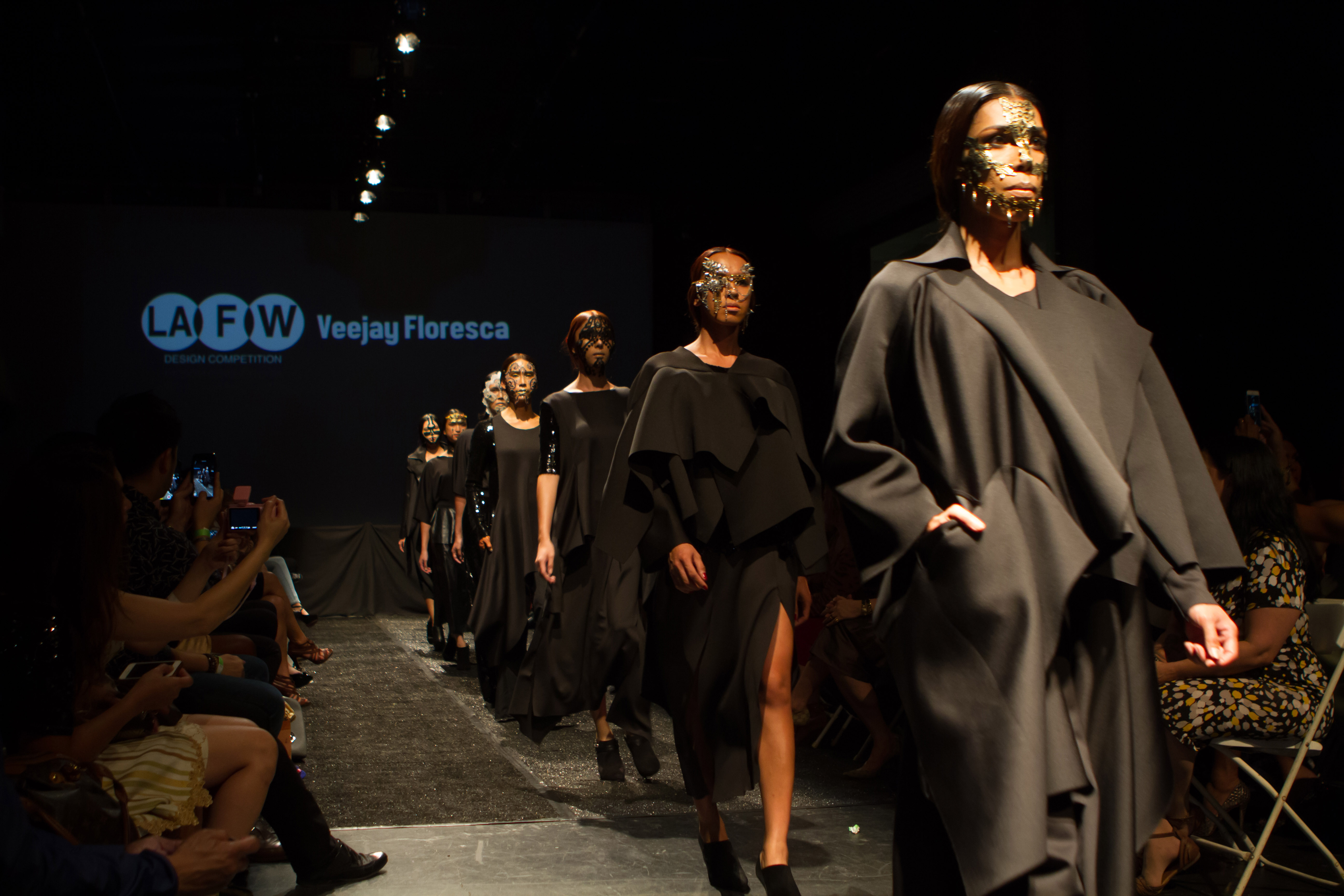 Veejay Floresca’s designs at LA Fashion Design Competition 2014. Photo courtesy of Dave Lohr