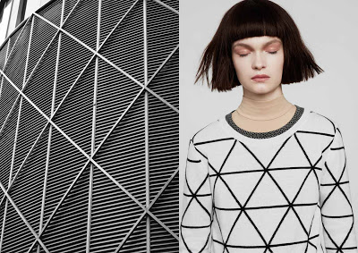 London clothing brand Chinti and Parker teamed up with the pattern visionaries at Patternity to bring to life the merging of fashion and architecture, through the line inspired by patterns found in certain buildings. Image courtesy: http://designbuildla.blogspot.com/ 