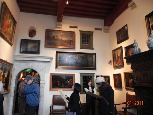 In Rembrandt’s house – so much for hanging paintings at eye level – unless you are very tall, but…