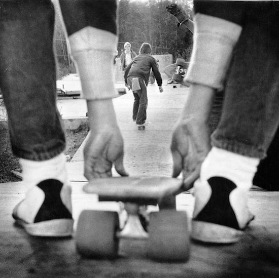 Kids skateboard down a makeshift ramp. Photo taken Dec. 1, 1976. (Gary Fong/Chronicle 1976)