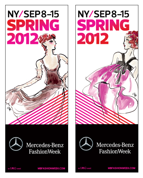 Official Mercedes-Benz Fashion Week Banners - Illustrated by GPP