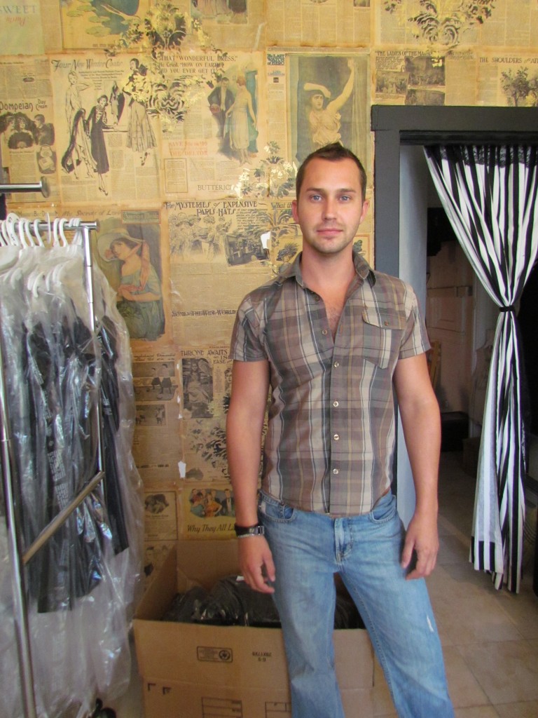 The designer in his San Francsico boutique