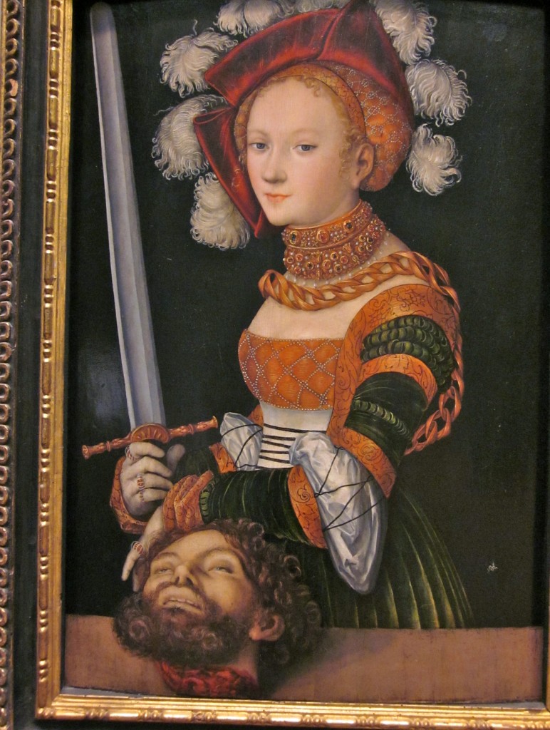 Lucas Cranach the Elder (1472 - 1616) Judith with the head of Holofernes.  