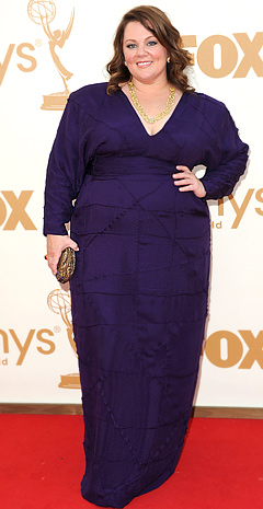 Best Comedy Actress, Melissa McCarthy worked with Daniela Kurrle to create a dress of her own design