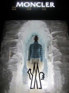 Icebergs in the Windows at Moncler