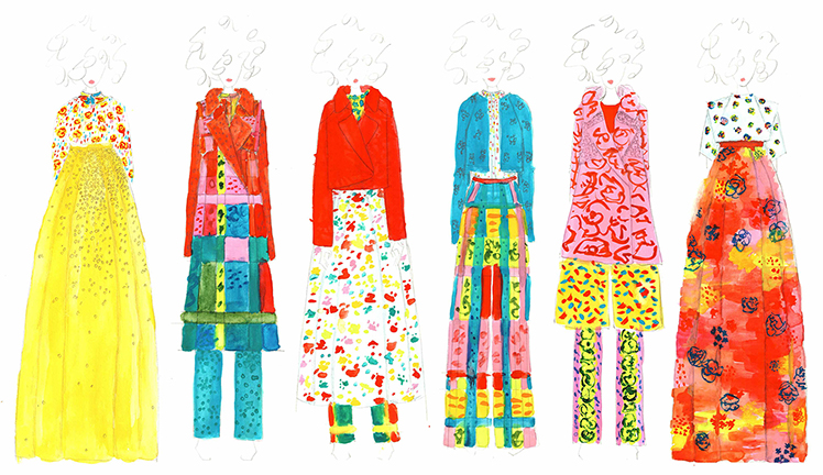 Illustration Lineup for her Fall 2014 Collection