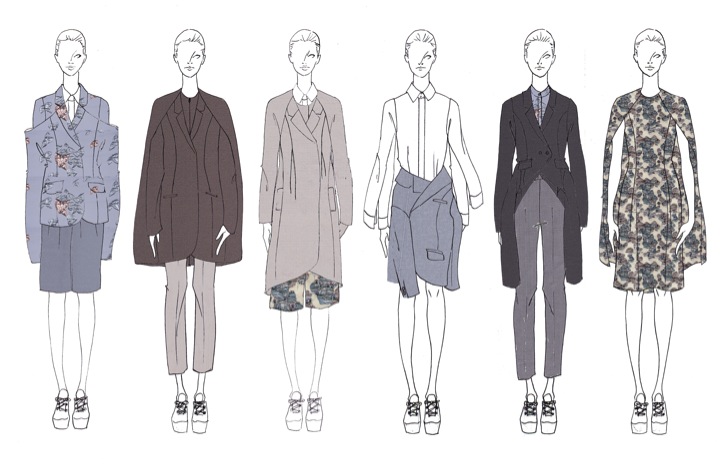 Illustration lineup for Taylor's collection.