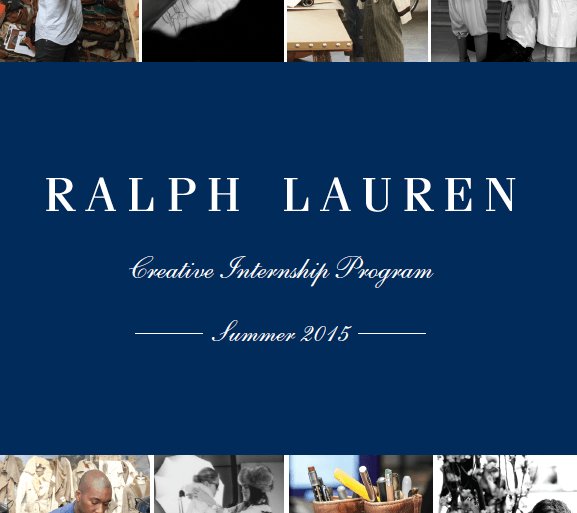 Poster of Ralph Lauren creative internship program