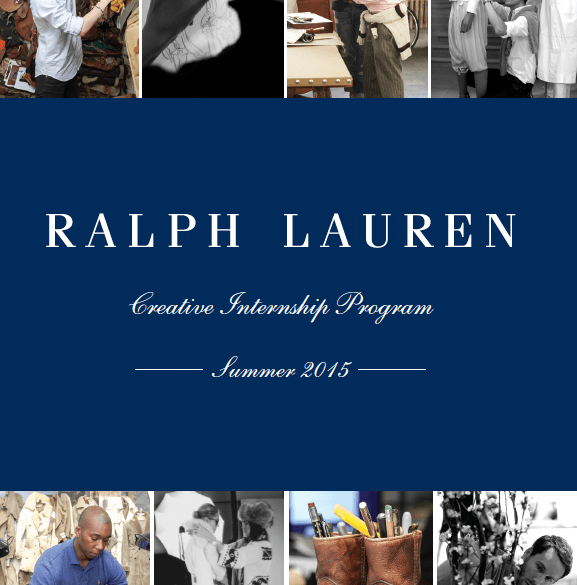 Poster of Ralph Lauren creative internship program