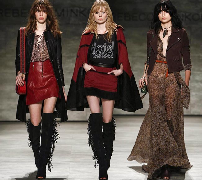 Looks from Rebecca Minkoff F/W 2015. Image:  fashionisers.com