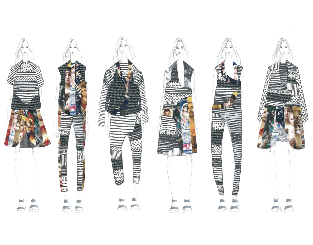 Gaia Gilad's graduation collection line-up. Image: courtesy of Gaia Giladi