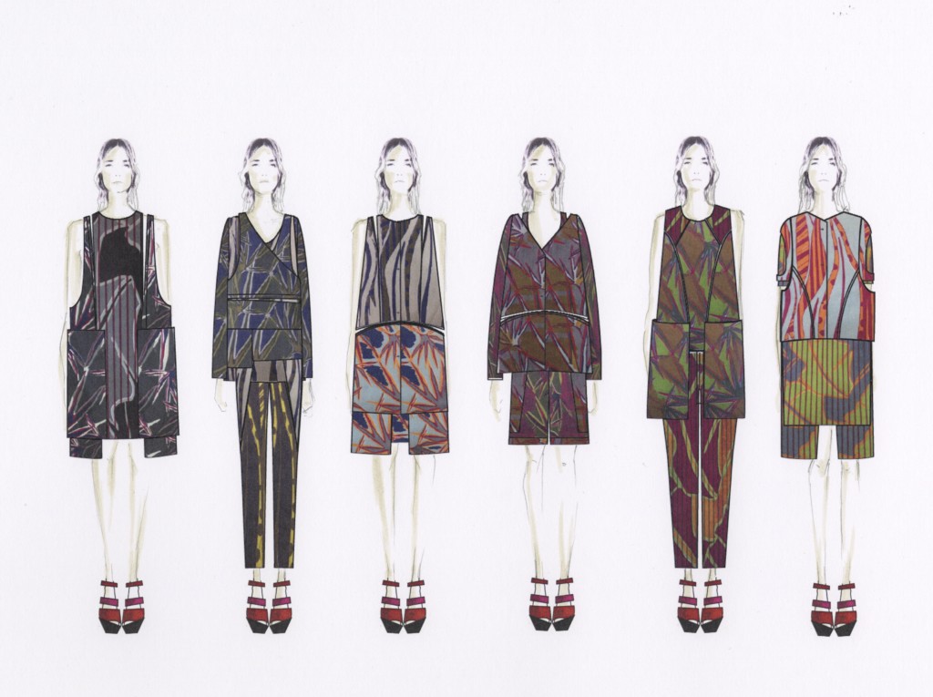 Karina Garcia and Mariana Pazo’s graduation collection line up. Image: courtesy of Karina Garcia and Mariana Pazos