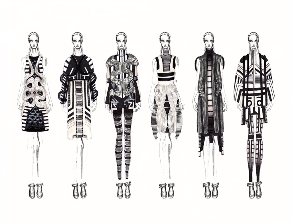 Jc Munoz illustrated graduation collection lineup Image: courtesy of Jc Munoz