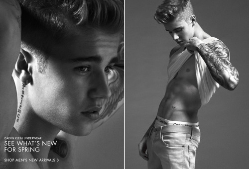 Justin Bieber for Calvin Klein. Image courtesy of CalvinKlein.com