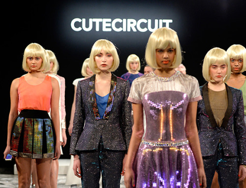 CuteCircuit's futuristically fashion-forward pantsuit; Image via Tumblr.com