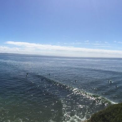 Picture of the sea from a high vantage point