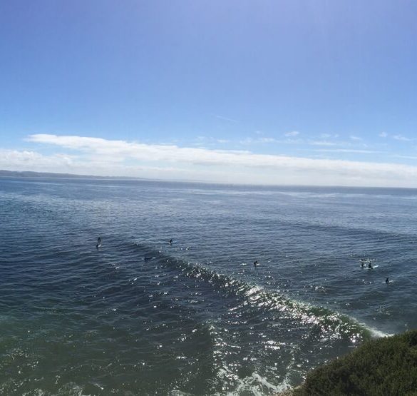 Picture of the sea from a high vantage point