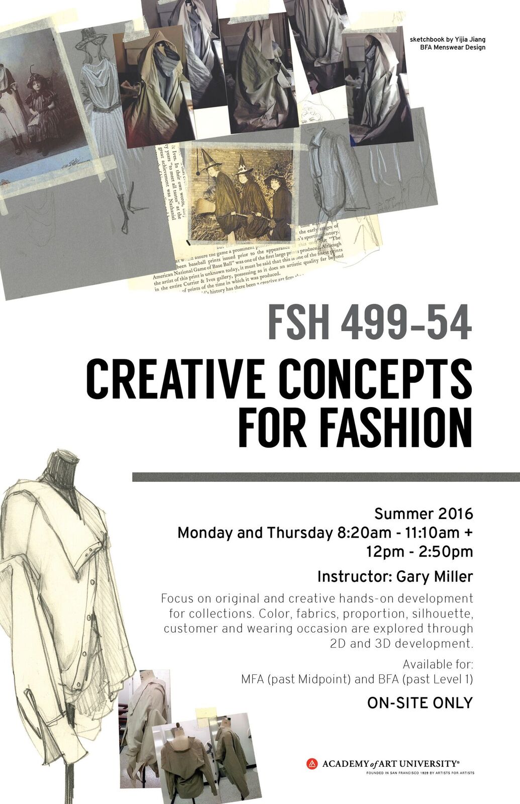 Introducing FSH 499 Creative Concepts for Fashion Fashion School