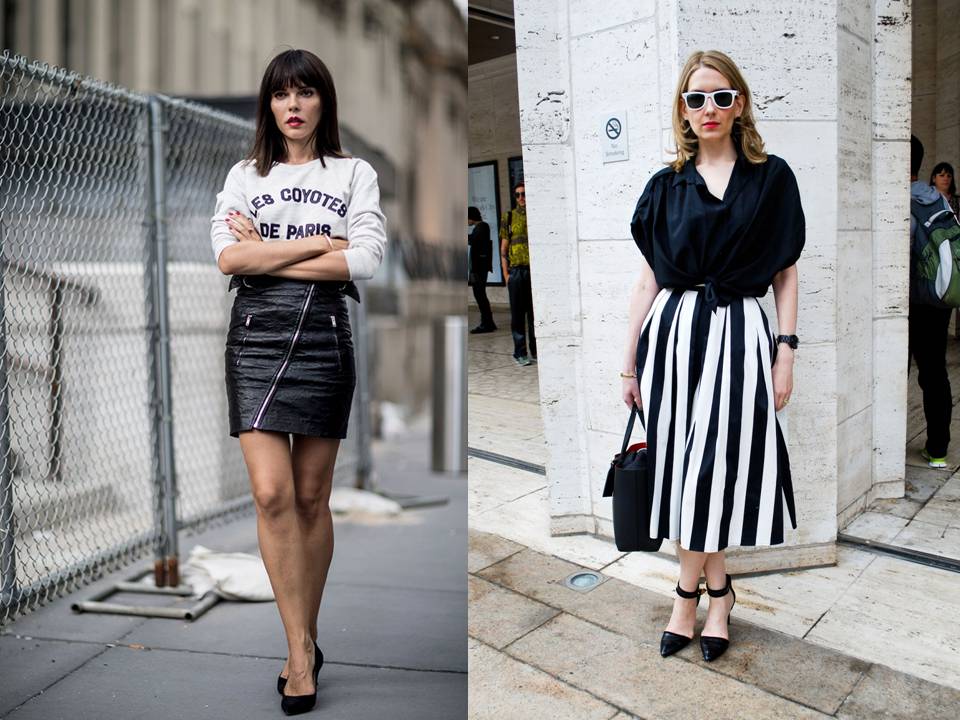 MILAN - SEPTEMBER 21: Women with Chanel black leather bag and floral dress  before Max Mara fashion show, Milan Fashion Week street style on September  Stock Photo - Alamy