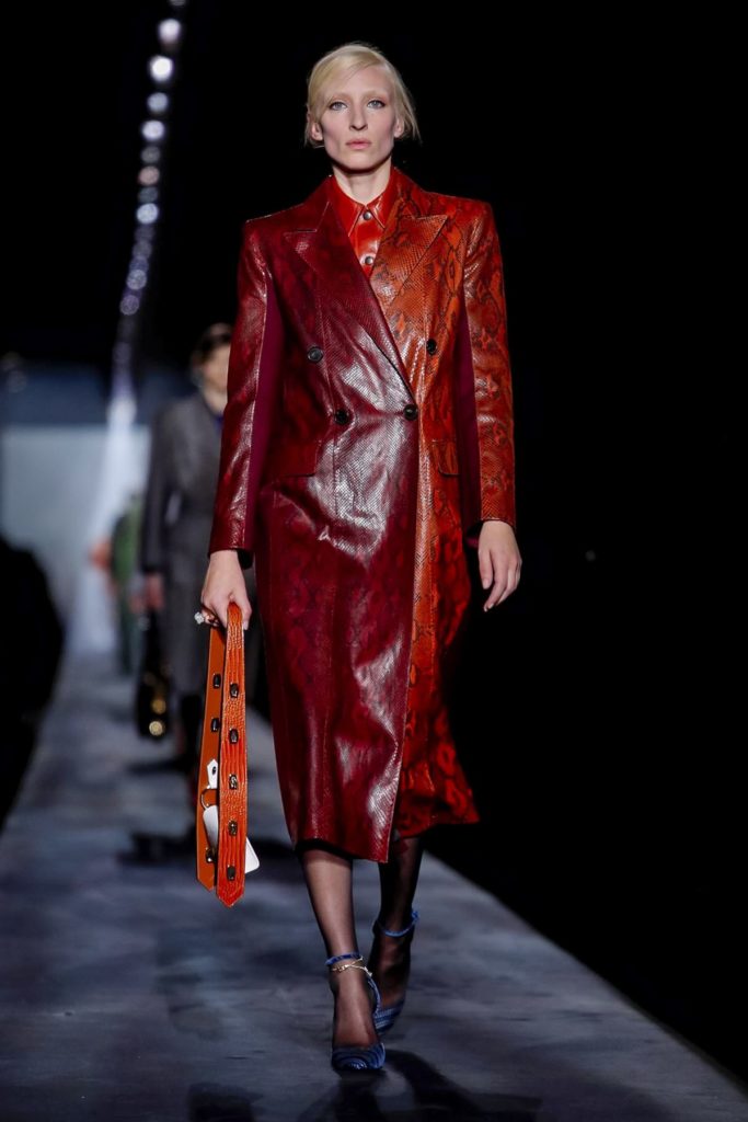 givenchy red snakeskin coat 