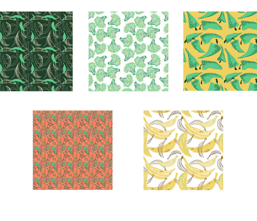 Textile Design sketches by Ashley LeMay